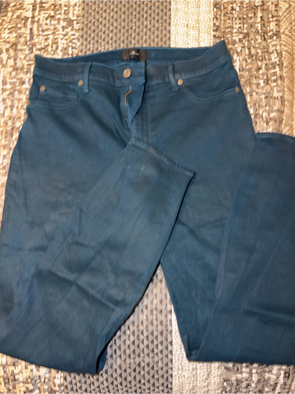 7 For All Mankind Teal Slim Jeans